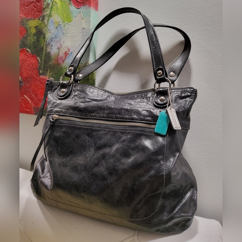Coach 19002 Large Poppy Leather Tote Bag